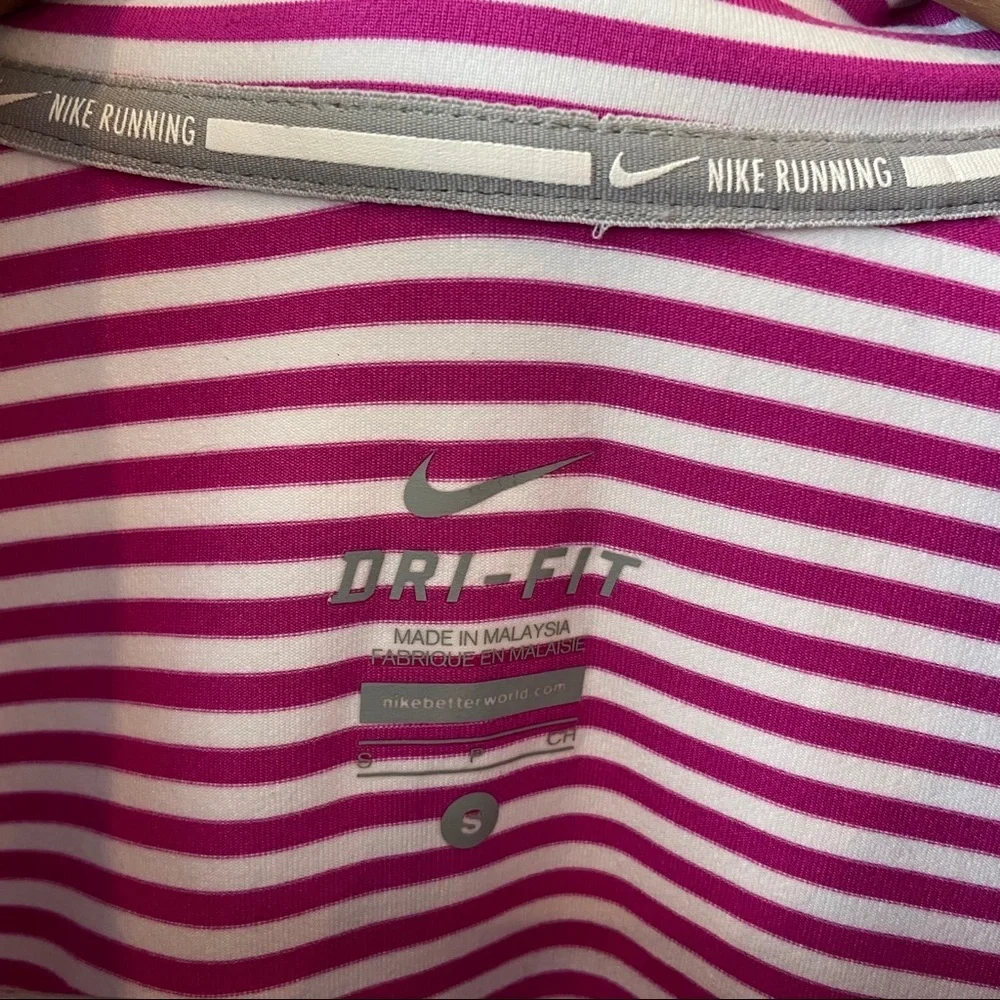 Nike Dri-Fit Striped Quarter ZIP Pullover Jacket. Size Small. EUC - Picture 3 of 8